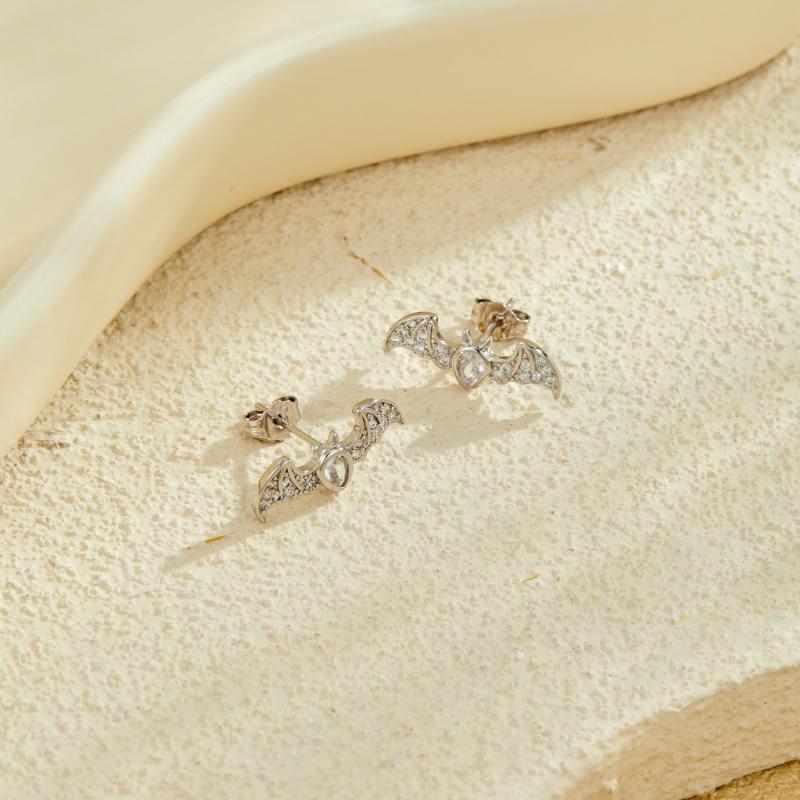 New Fashion Shiny Zirconia Inlaid Rose-shaped Stud Earrings Women's Trend Luxury Copper Earrings Birthday Party Jewellery Gifts