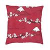 Watercolor Sakura Cherry Blossoms Pillow Case 40X40Cm Home Decoration Japanese Floral Modern Cushion Cover Car Pillowcase
