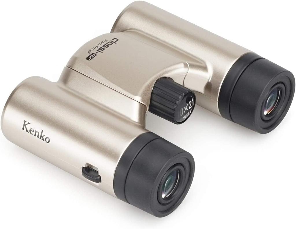 Kenko Binoculars for Concerts 10x21DH Roof Prism Type 10x 21 Caliber Ultra Light Compact Gold 021422 Classi-air Multi-Coating