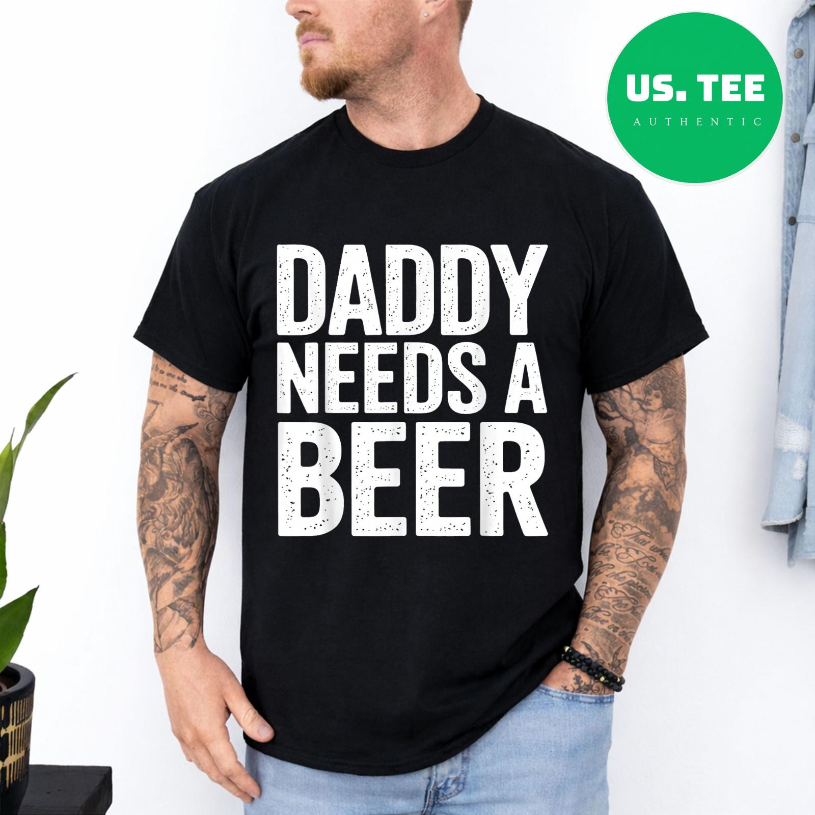 Daddy Needs A Beer Retro Men Dad Beer Drinking Father s Day T-Shirt S разноцветный