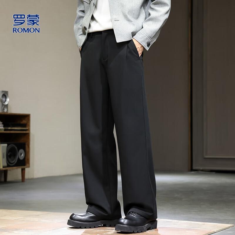 

Romon Men s Loose Straight Leg Casual Pants S