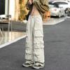Cargo Pants Multi-pockets Tooling Pant Harajuku Men's Vintage Loose Wide Leg Pants Streetwear Casual Hip-hop Mopping Trousers