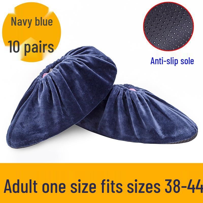 Washable Non-Slip Velvet Shoe Covers for Adults & Students - Ideal for Household & Computer Classes
