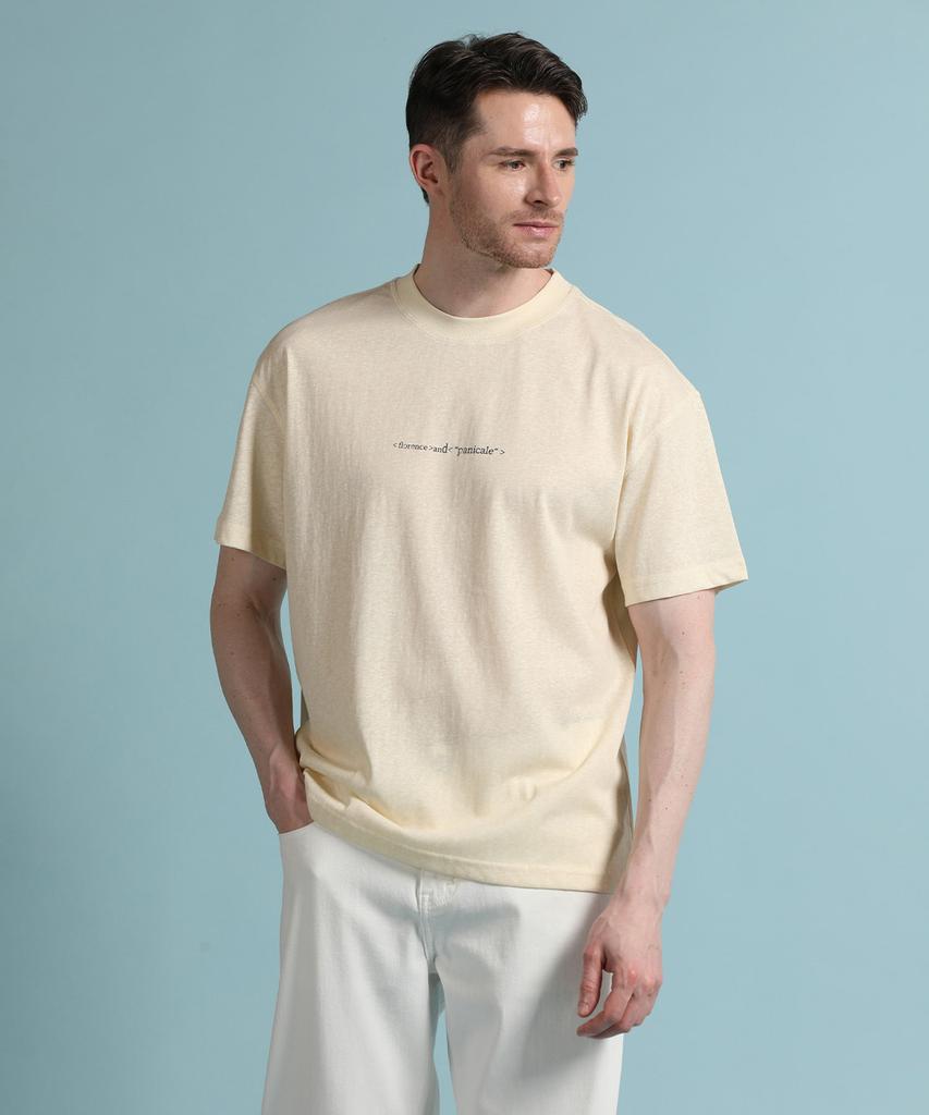 PANICALE Beige Florence Cool Cotton Short Sleeve T-Shirt