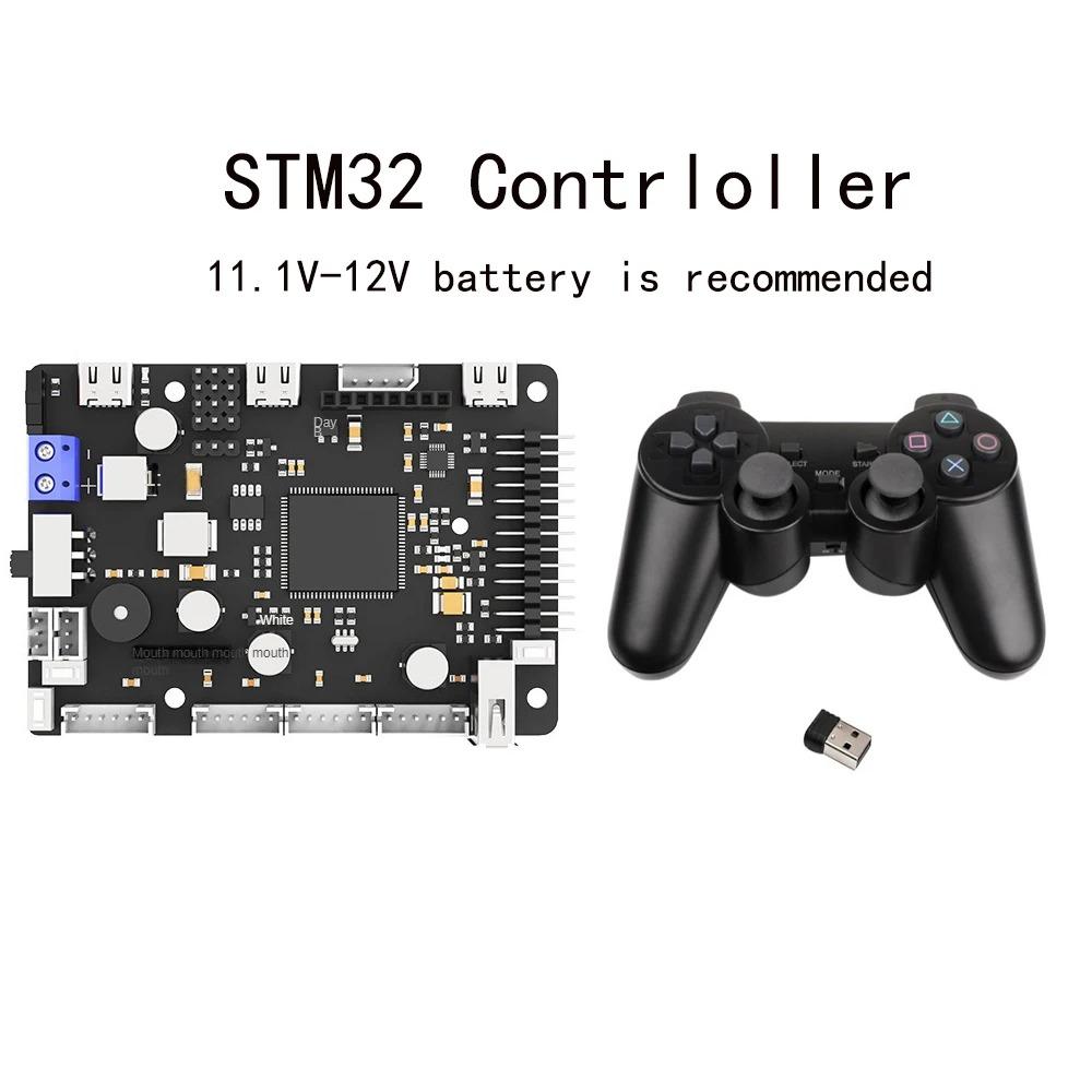 Auto Robot 4WD Carico 5KG Telaio RC Ackerman in Metallo con Motore a Doppio Encoder Servo Sterzo Ruota Anteriore Robot Programmabile Kit Fai-da-te