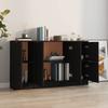 VidaXL Buffet 3 pcs, Meubles de Rangement avec Porte, Armoires de Rangement, Buffets de Salon Salle de Séjour, Moderne, Noir 3115845