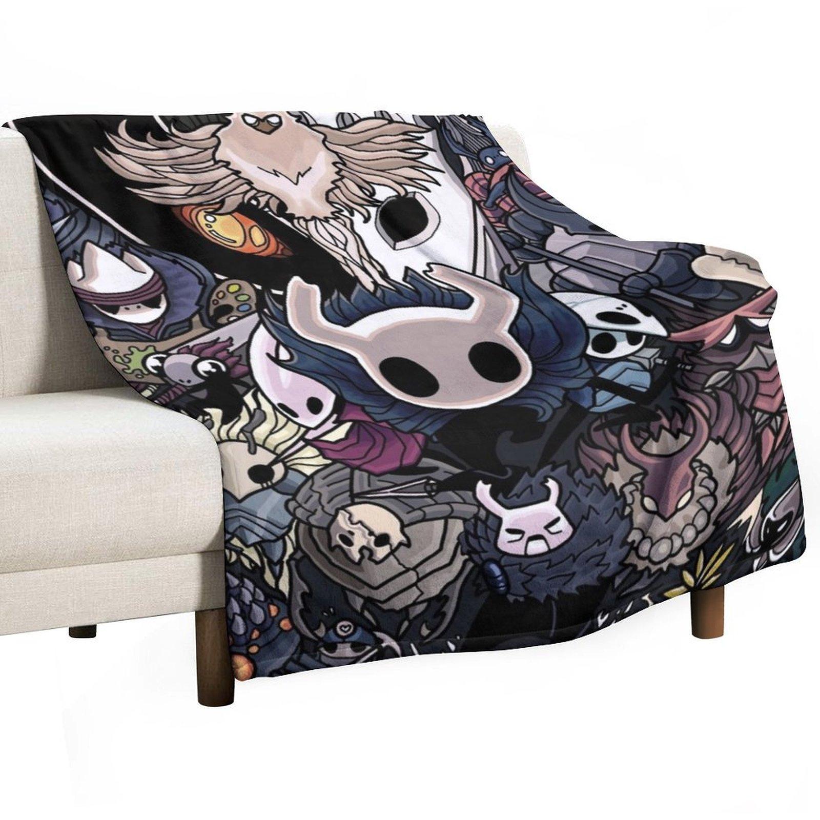 Одеяло-плед Hollow Knight Фланелевые одеяла для диванов Тяжелые Милые Одеяла 30x40in