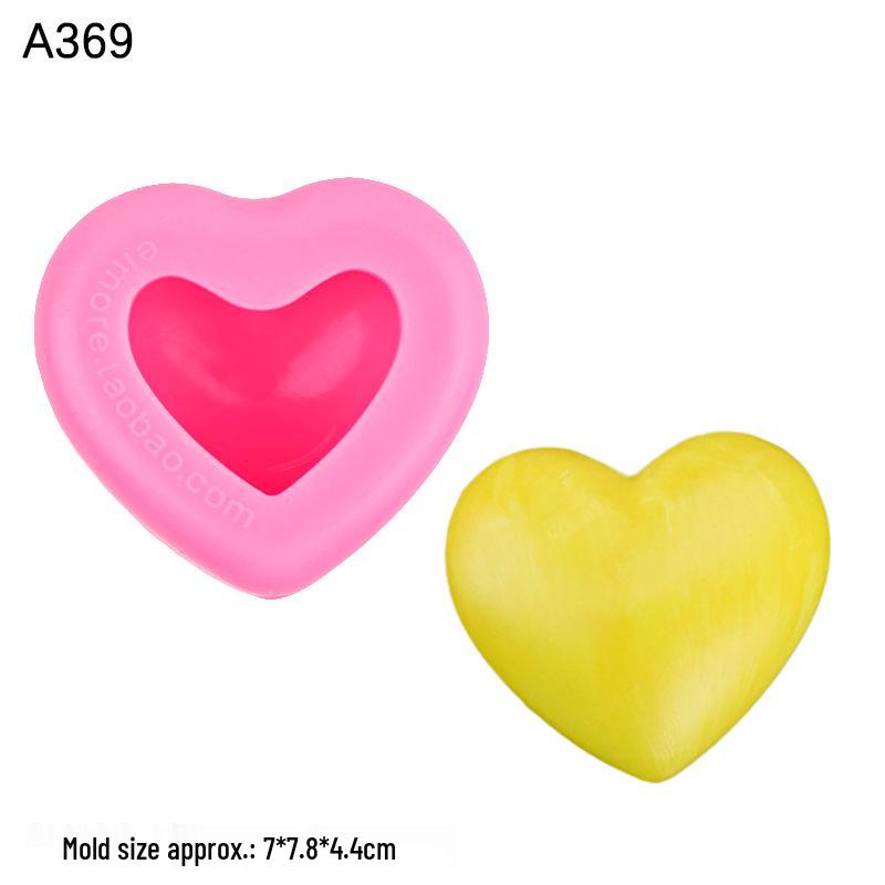3D silikonová forma ve tvaru srdce sada pro svíčky, mýdlo, kadidlo, sádru, fondán & čokoládu