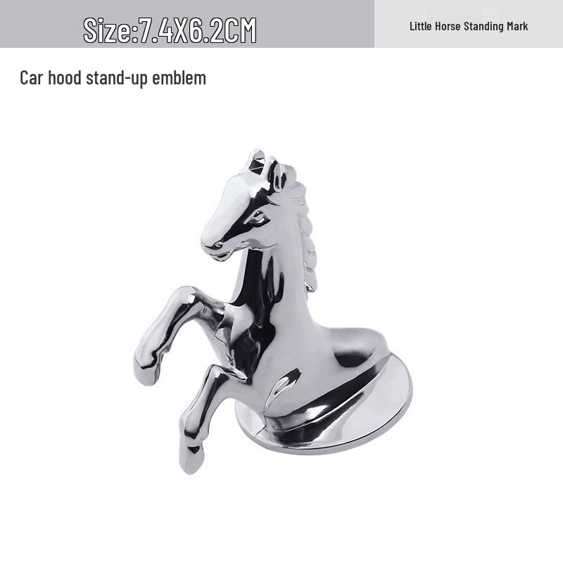 3D Horse Head Wing Car Emblem: Exterior Hood Decoration Metal Sticker