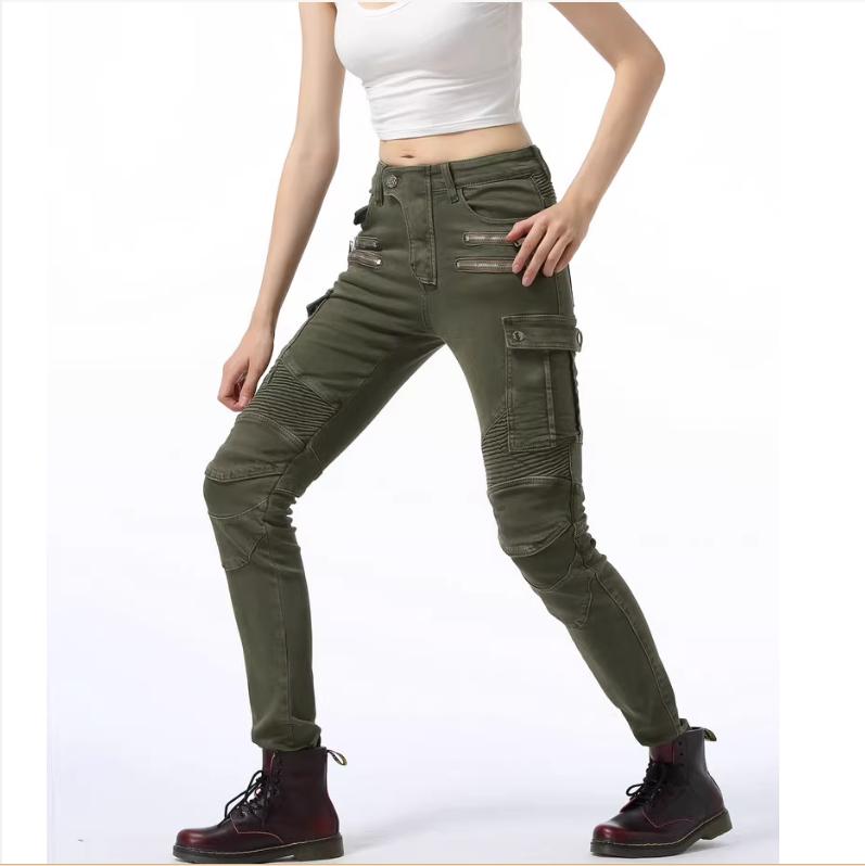 LOONG+BIKER+Women's Harley Style Jeans+Motorcycle Cycling Casual Motorcycle Racing Anti Drop Pants