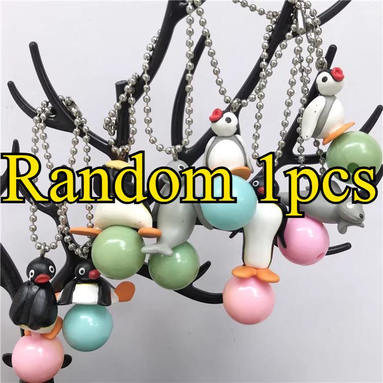 YUJIN Penguin Family Capsule Toys Genuine  PINGU Cute Colourful Candy Snack Bag Food Play  Aromatherapy Keychain
