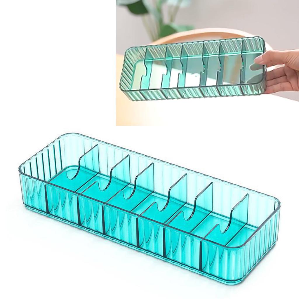 Cable   Box Multiple Compartments Remote Control   Cord Storage Box for Home Desktop