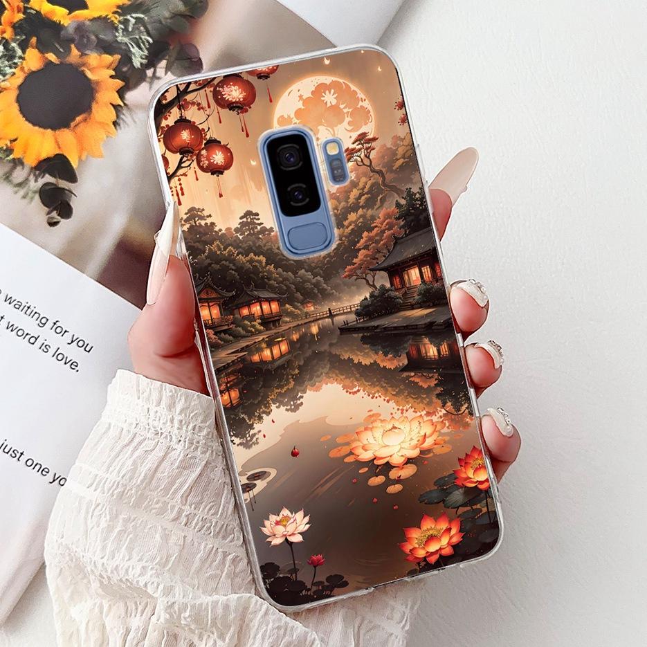For Samsung Galaxy S9 Case SM-G960F Cute Cat Painted Cover Soft Slim Phone Case For Samsung S9 Plus S 9 Galaxy S9+ SM-G965F Bags