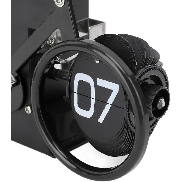 Desk Clock Bicycle Shape Flip Vintage Decor Clock for Desk Clock Flip Down Clock Novelty Desk Clock (Black)