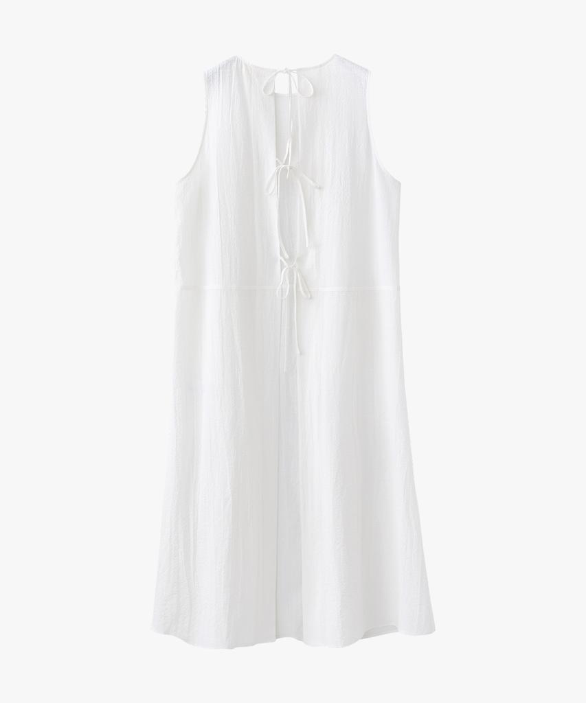 Suare Woman Apron Cotton Dress White