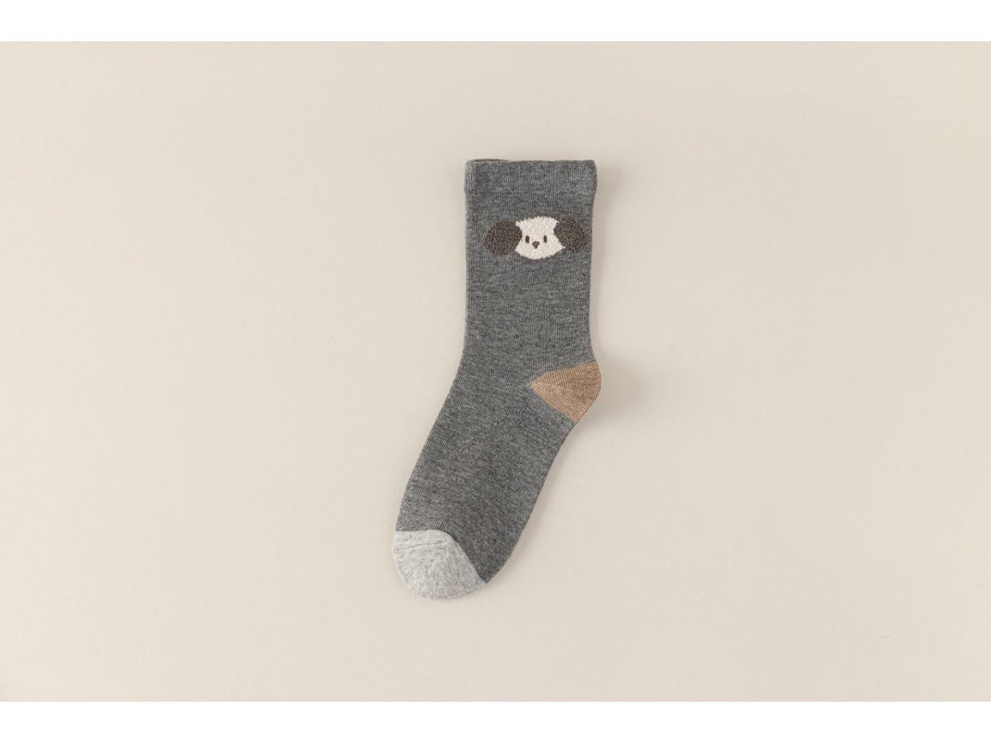 

Ретро женские носки до середины икры с вышивкой мультяшного медведя, идеально подходят для осенне-зимнего студенческого стиля One Size