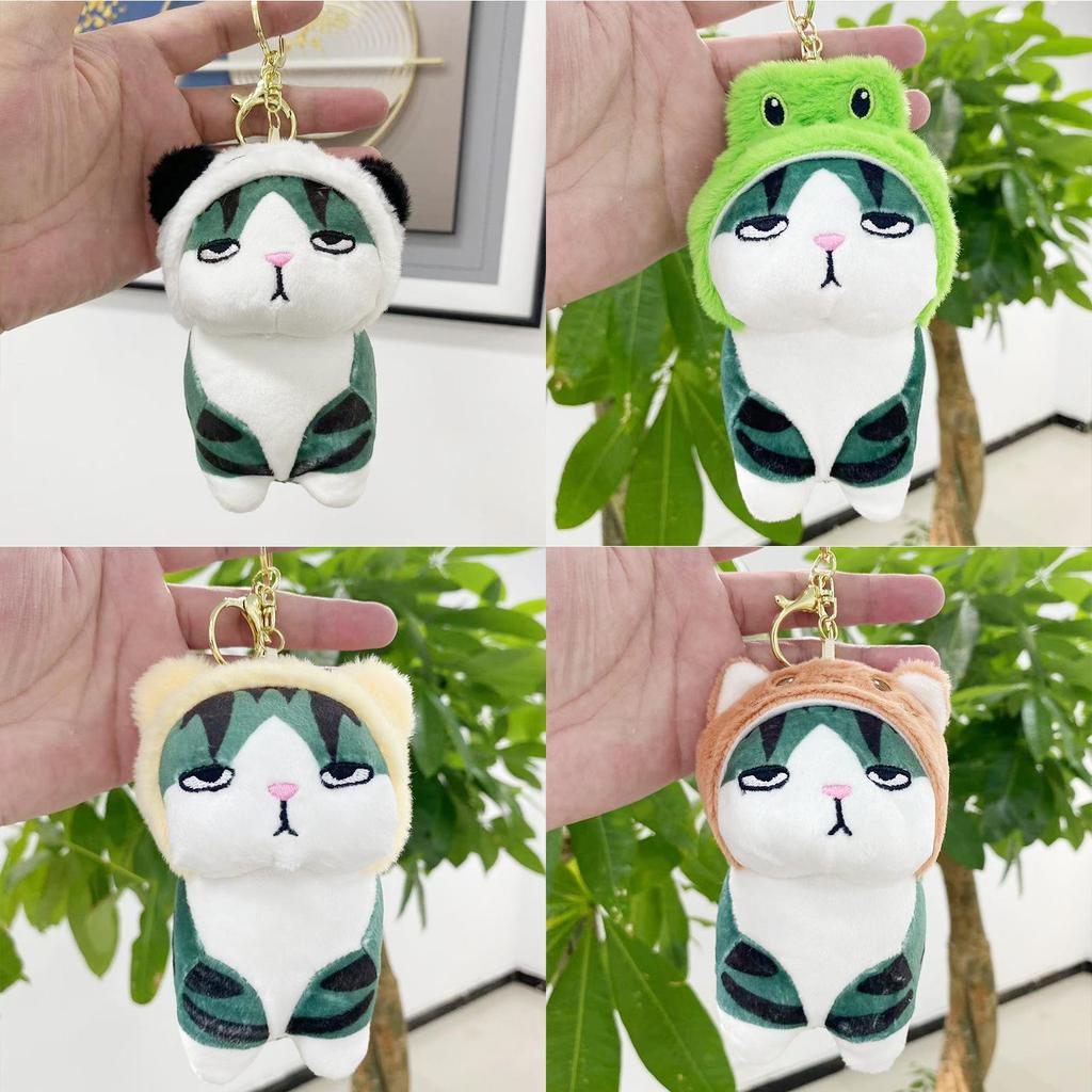 Adorable Plush Cat Keychain Unique Plush Doll Toy Colorful Backpack Charm Gift For All