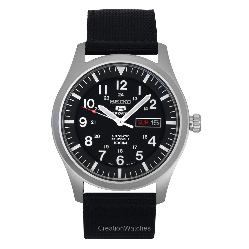 

Refurbished Seiko 5 Sports Black Dial Automatic SNZG15K1 Men’s Watch чёрный