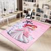 Princess Ariel'S Pink Fantasy Carpet For Playroom Bedroom Living Room Sofa Home Decorkids Game Area Rug Nonslip Floor Mat