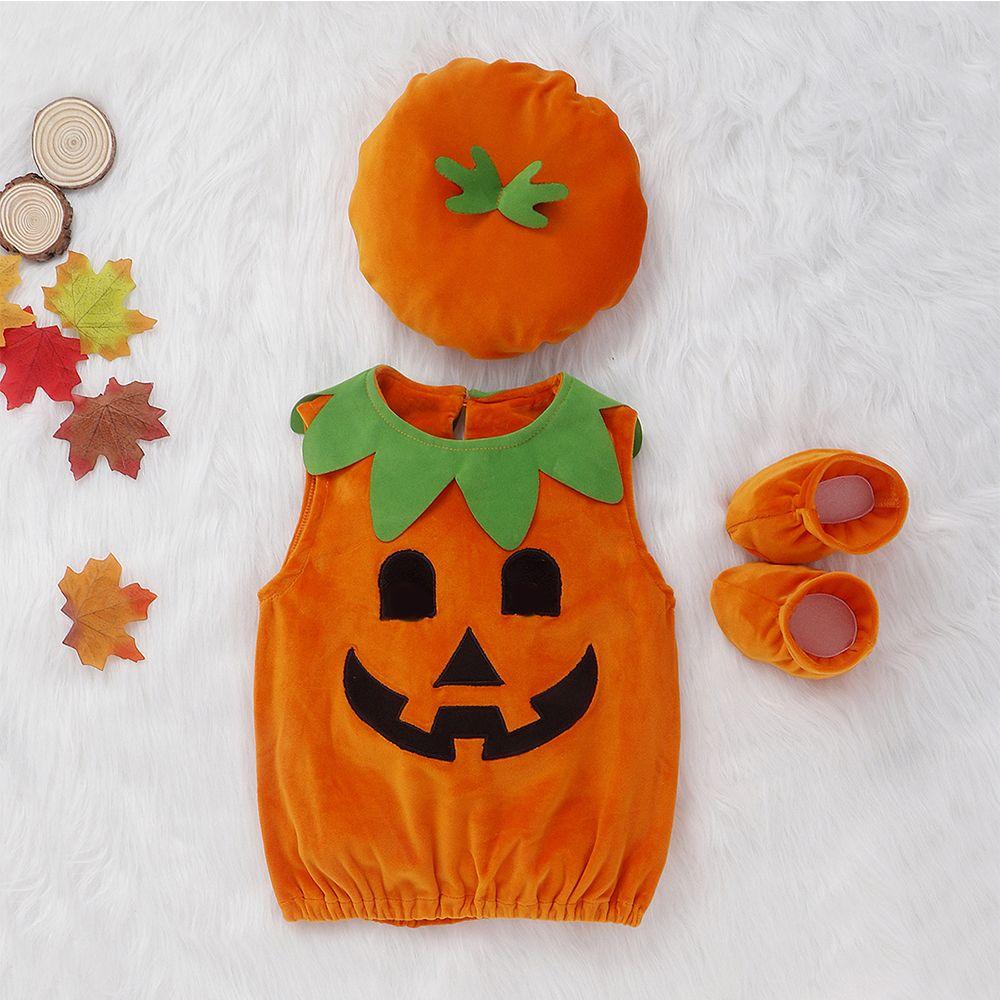 Props Costumes Outfit Halloween Costume Party Masquerade Cloth Pumpkin Costume With Hat and Bag