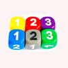 10Pieces Number 1 2 3 123 D6 14Mm Acrylic Dice 6-Sides Dices For Board Game Cubes 6 Colors Learning Game Accessories