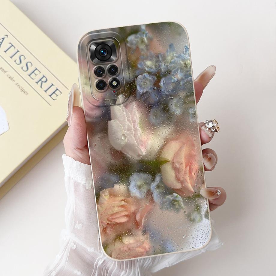 Case For Xiaomi Redmi Note 11 11s 11 Pro Pro+ 4G 5G Phone Case Note 11T Soft Silicone Funda Women Fashion Flower Printed Cover