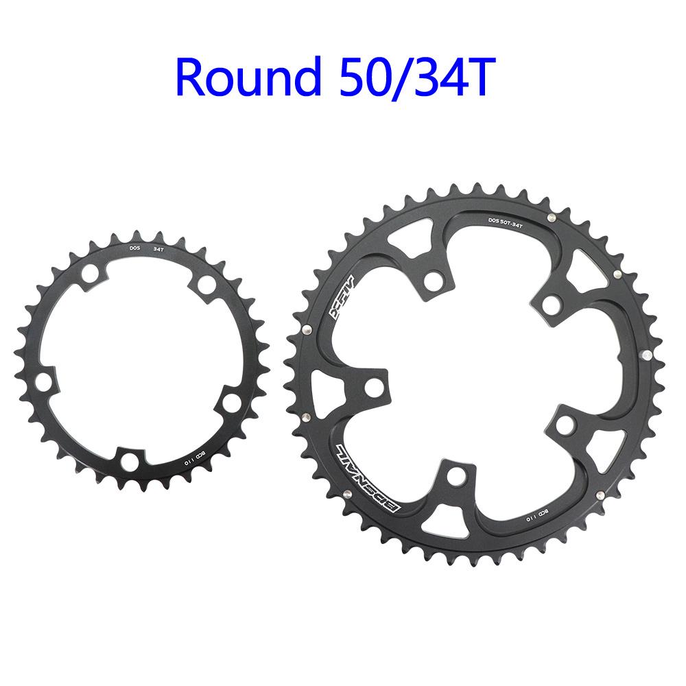 Fovno 12s Double Chainring 110bcd Road Bike Gravel Round 2x 54 50t 35t 34t 52t 36t 53t 39t for Sram S350 S900 Deckas for Shimano