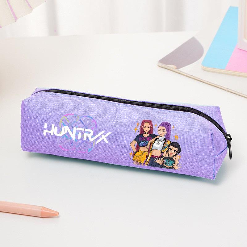 K-pop Demon Hunter Girl Group Pencil Case - Cartoon Oxford Cloth Stationery Bag for Primary School Students