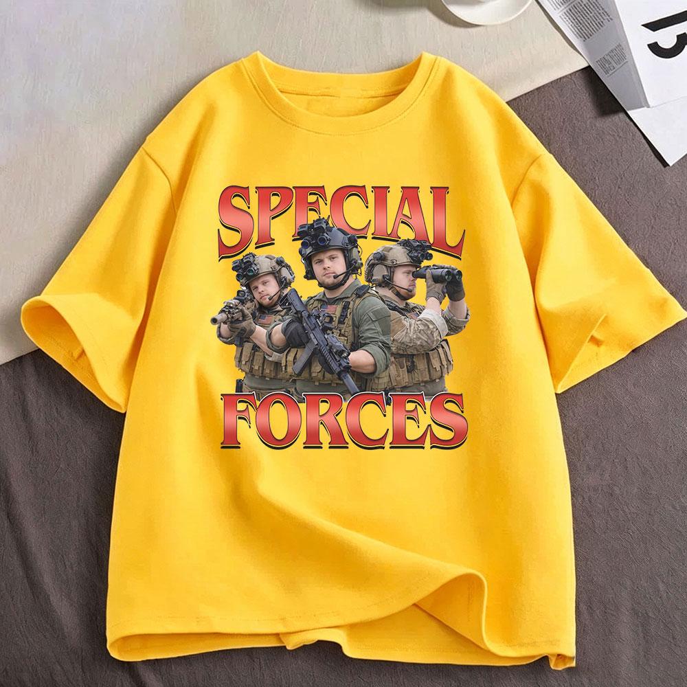 Special Forces Funny Meme Graphic T Shirt Military Lovers Gift Unisexs Unisex Fashion Cotton Casual Oversized Short Sleeve TShirts