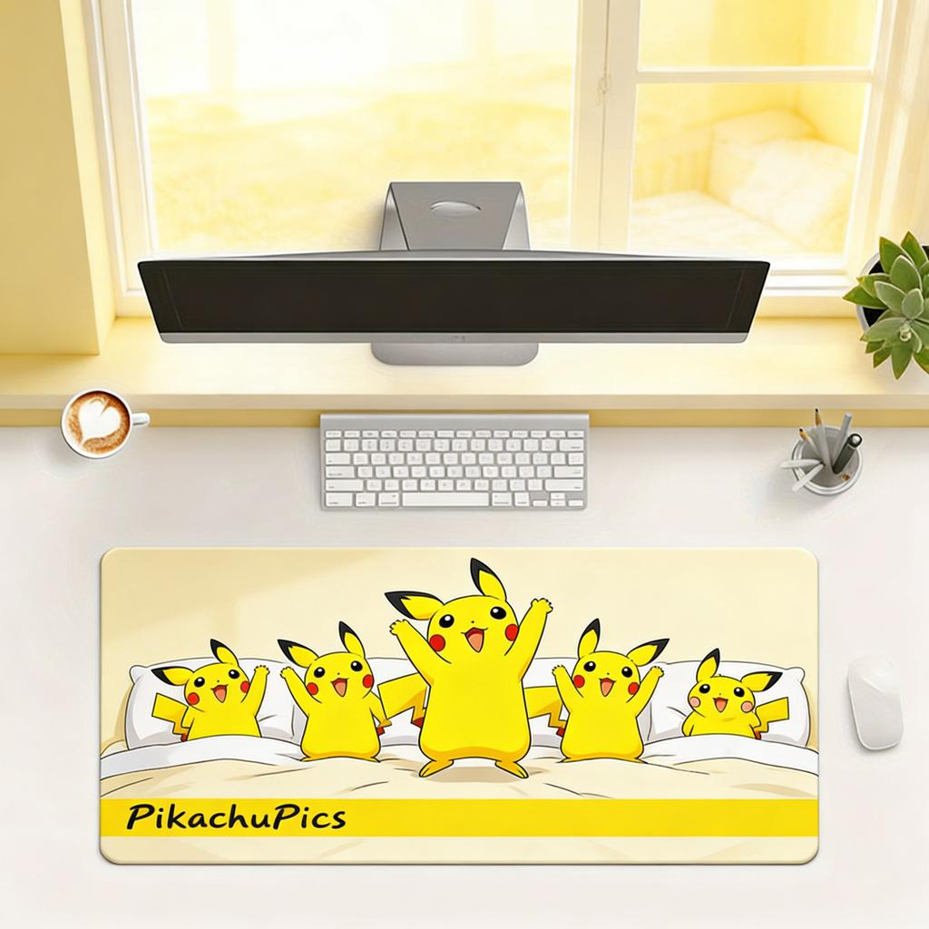 Pokemon Pikachu Pichu Brothers Ocean Scene Anime Extended Gaming Mouse Pad Large Desk Mat for PC Laptop