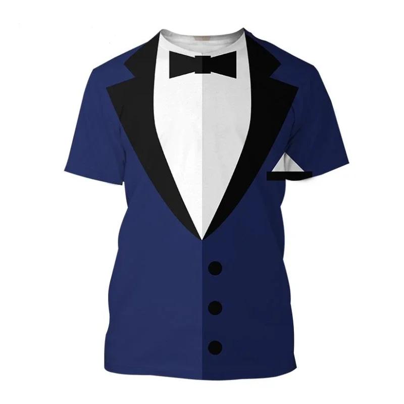 

Смешная футболка с поддельным костюмом для косплея, летняя мужская повседневная футболка с пародийным принтом в стиле Харадзюку с коротким рукавом и свободным принтом в стиле Харадзюку XS