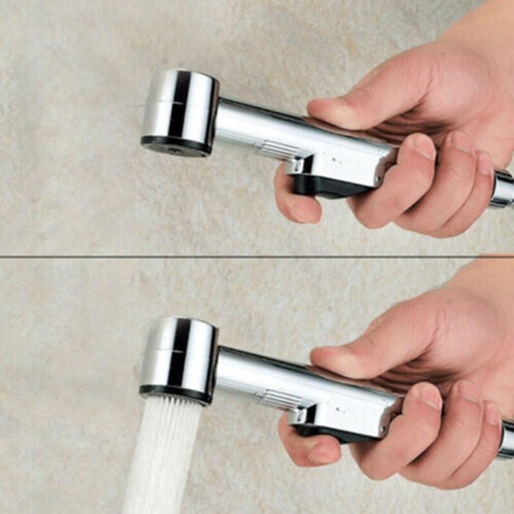 Kit Shower Head Toilet Spray Chrome Hand Held Handheld Douche Bidet