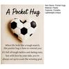 Football Pocket Hug Heart-Shaped Football Ornament with Inspirational Card Emotional Support Mini Pocket Hug