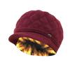 Women's Winter Warm Fleece-Lined Knitted Wool Beret for Middle-Aged & Elderly