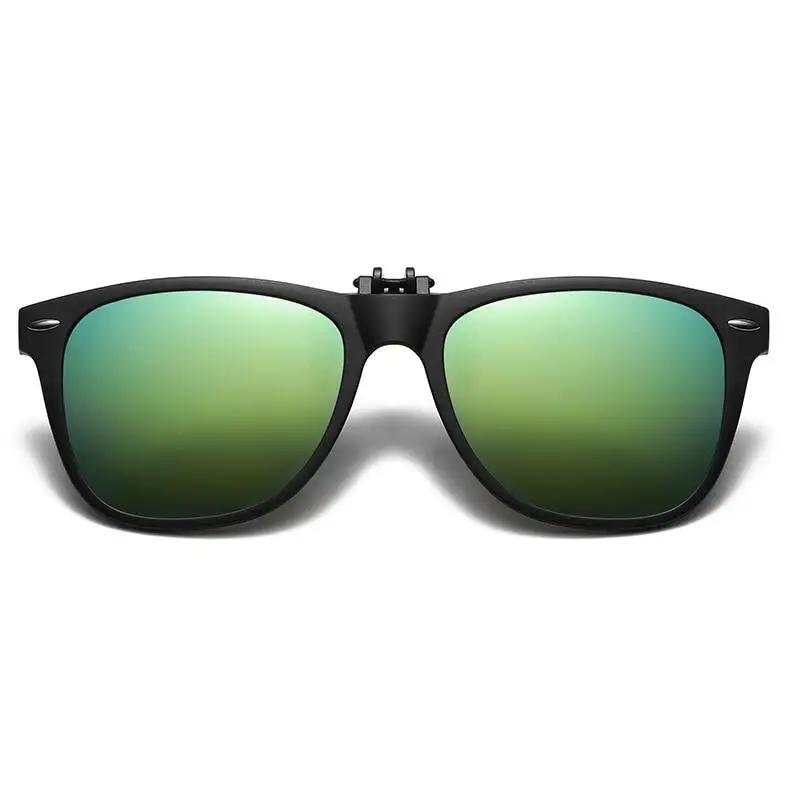 Mirror Flip Up Clip on Polarized Sunglasses Clips Pochromic Driving Fishing Eyewear Night Vision Lens Sun Glasses Clips