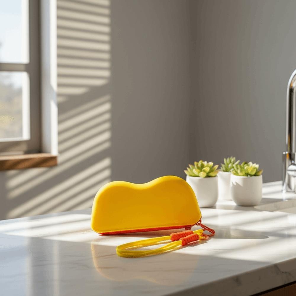 Waterproof Silicone Glasses Bag Soft Silicone Sunglasses Storage Pouch Eyeglasses Case Hanging Bag