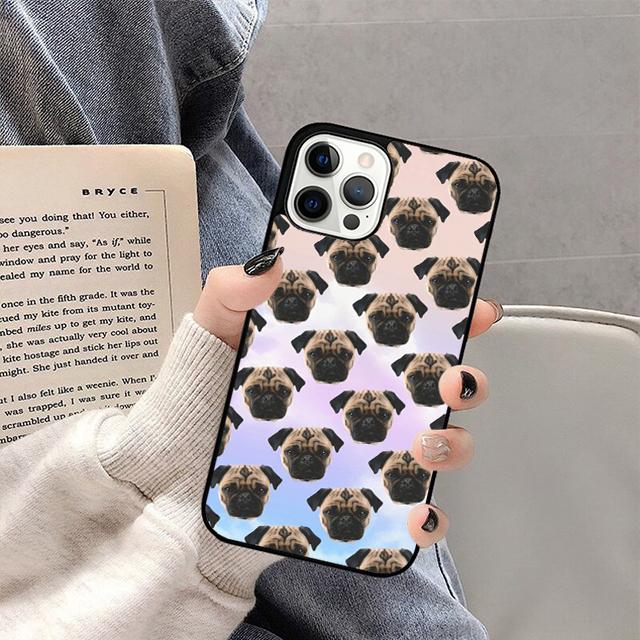 Cute cartoon pug dog Mobile Phone Cases Cover For iPhone 17 Air 16 15 14 12 13 11 Pro MAX apple Plus Coque