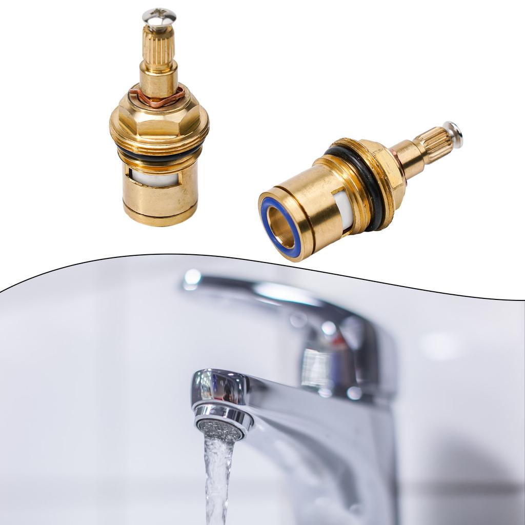 Kitchen Tap Valve Quarter Turn Insert Anti-clockwise Brass
