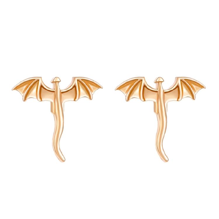 

Elegant Dragon Shape Studs Earrings Fashion Earring Delicate Ear Jewelry Ears Studs Copper Texture for Daily and Party золотий