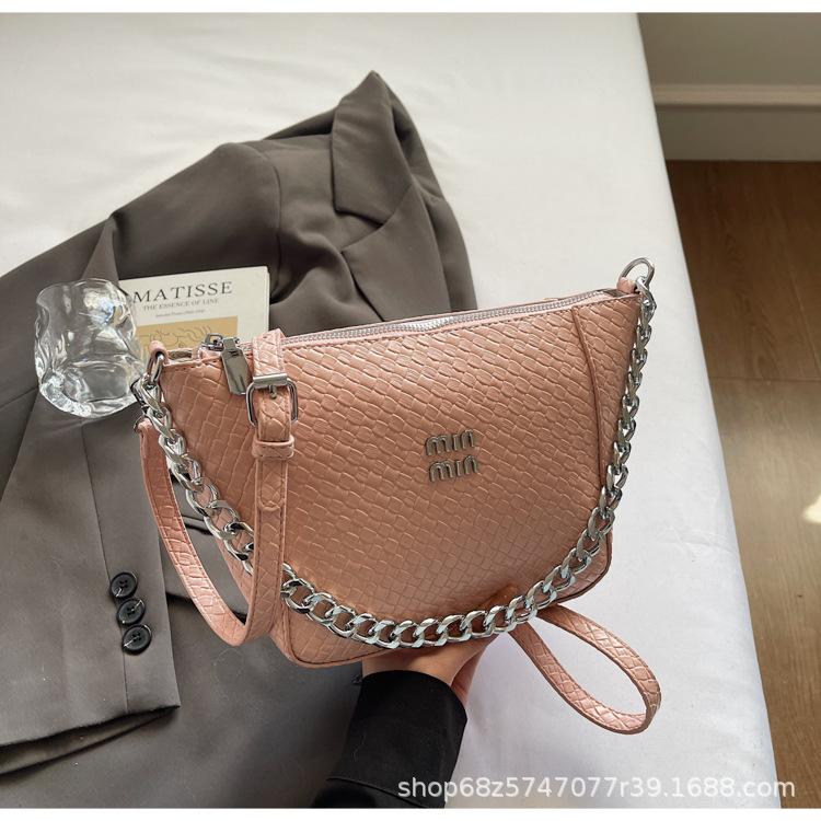 Small bag women's 2025 new messenger bag fashion trend line Korean niche high-end chain handbag women's bag
