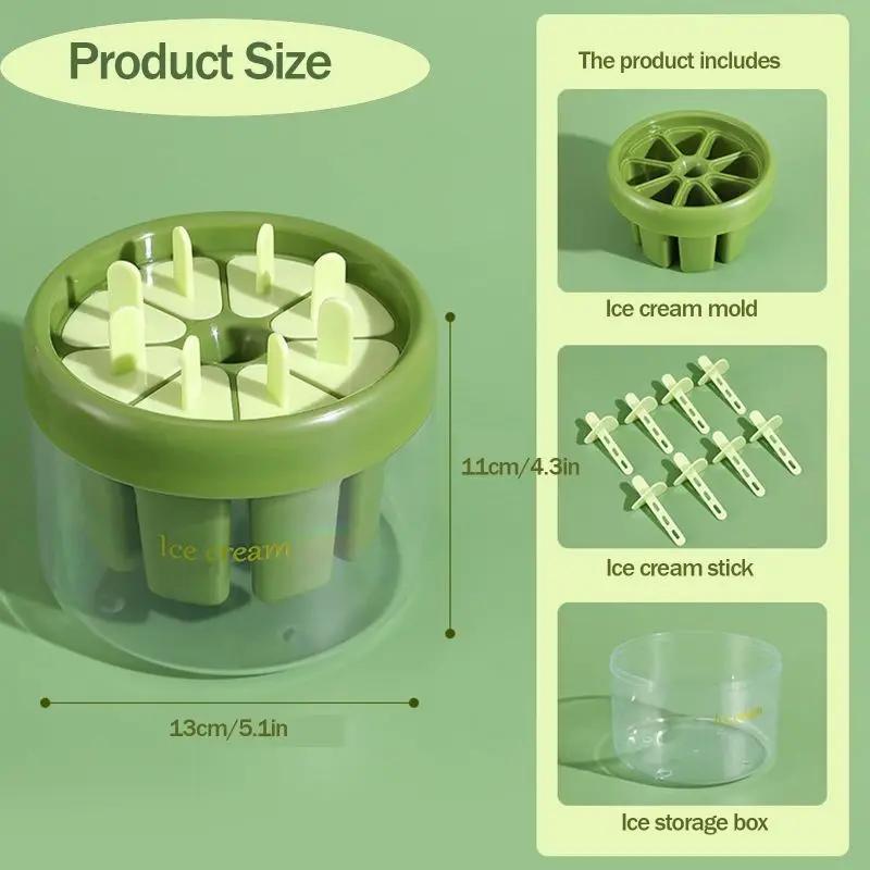 8-Cavity Plastic Popsicle Molds & Easy Release with Reusable Sticks Perfect for Homemade Ice Pops Fruit Infusions & Party Treats