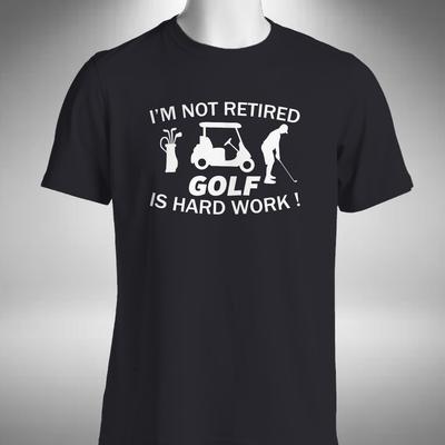 Golf Ruhestand T-Shirt Lustig Rentner Arbeit Golf Liebhaber Platz Club und Ball