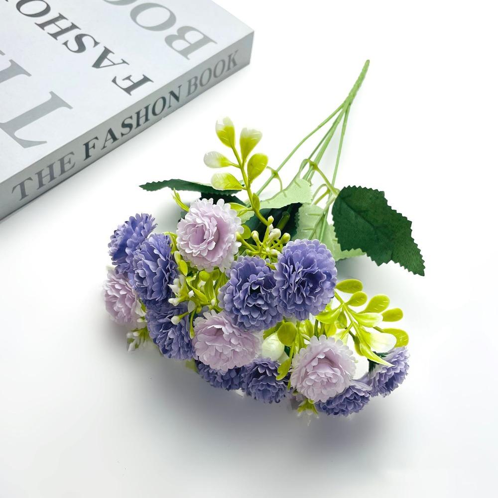 Silk Cloth Artificial Carnation Bouquet 15 Heads Mother's Day Gifts Simulated Carnation Photography Props Wedding Fake Flower