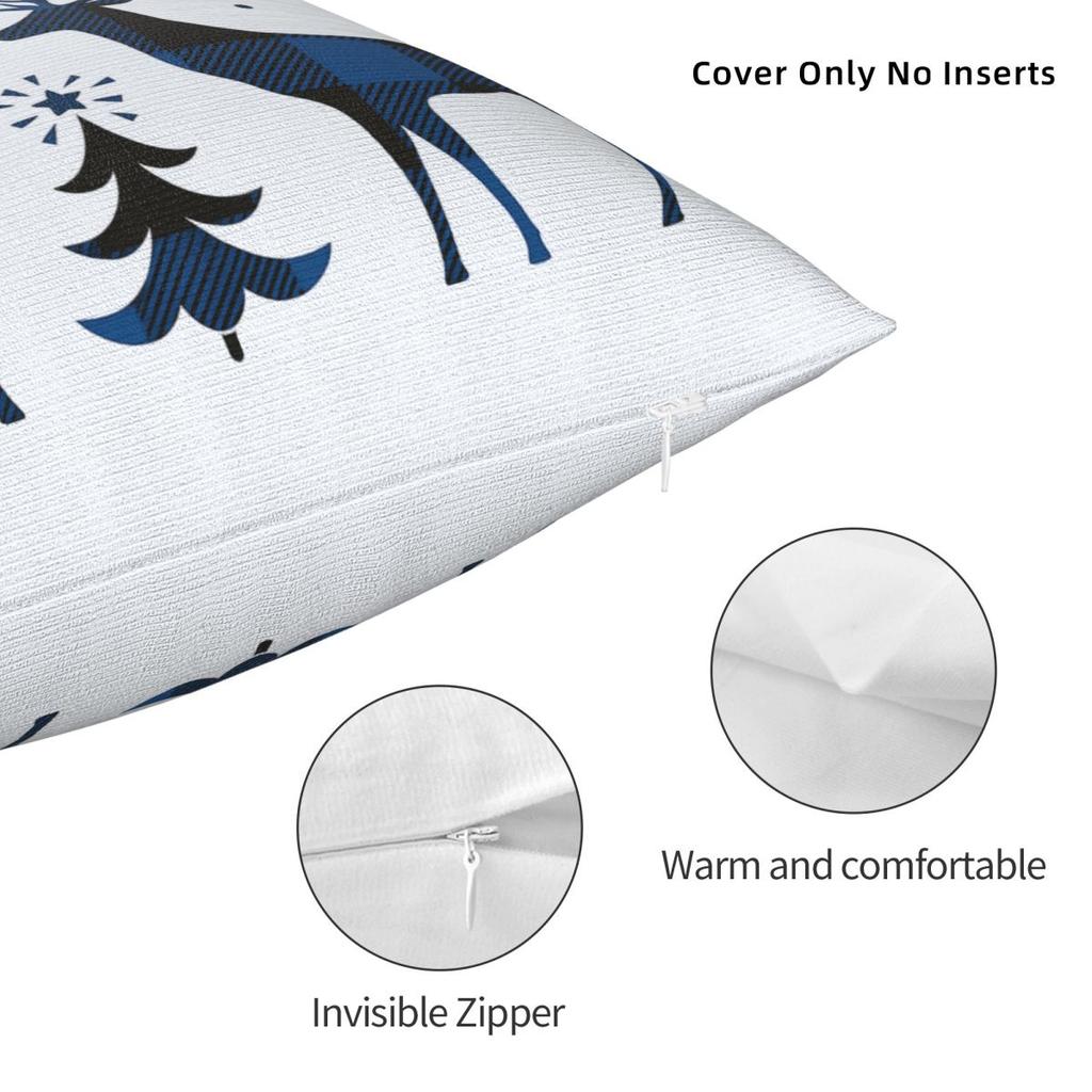 Chrismas Snowflake Letter Print Pillow Case Cushion Cover Polyester Graphic Pillow Cover Pillowcases Office Car Home Decorative