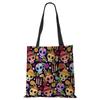 Abstract Art Skull Horror Print Shopping Bags Women Folding Reusable Customize Tote Shoulder Bag Canvas Groceries Handbags 2022 CLE