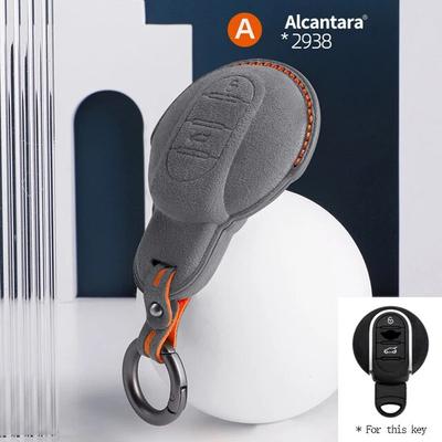 Car Remote Key Bag Cover Alcantara Keychain Accessories for BMW Mini Cooper R56 ONE JCW F54 F55 F56 F60 R55 R57 R58 R59 R60