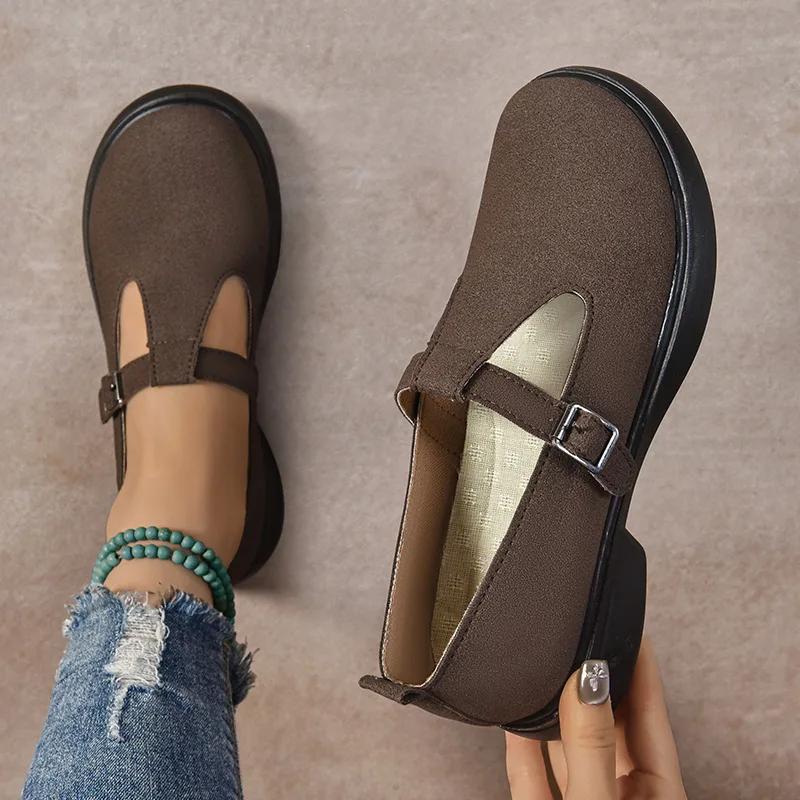 Fashion Womens Platform Sneakers Adjustable Strap Wide Sole Soft Cushioned Breathable for Daily Walking Outdoor Use 2025