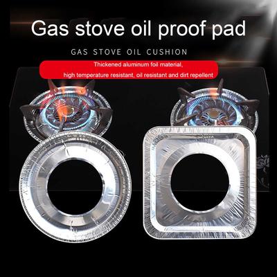 10PCS Reusable Gas Stove Mat Cleaning Pad Circle Gas Stove Protectors Cover Aluminum Foil Liner Burner Covers Kitchen Supplies