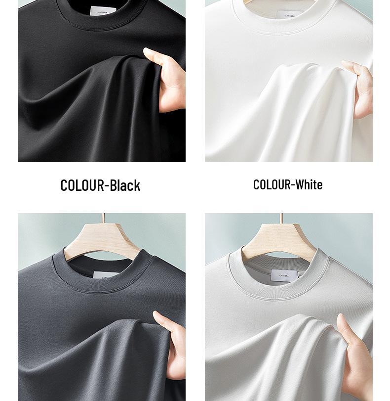 Men's Heavyweight Modal Ice Silk T-Shirt: Summer Cool, Antibacterial, Sweat-Wicking, Quick-Drying, Loose Fit (2025 Edition)