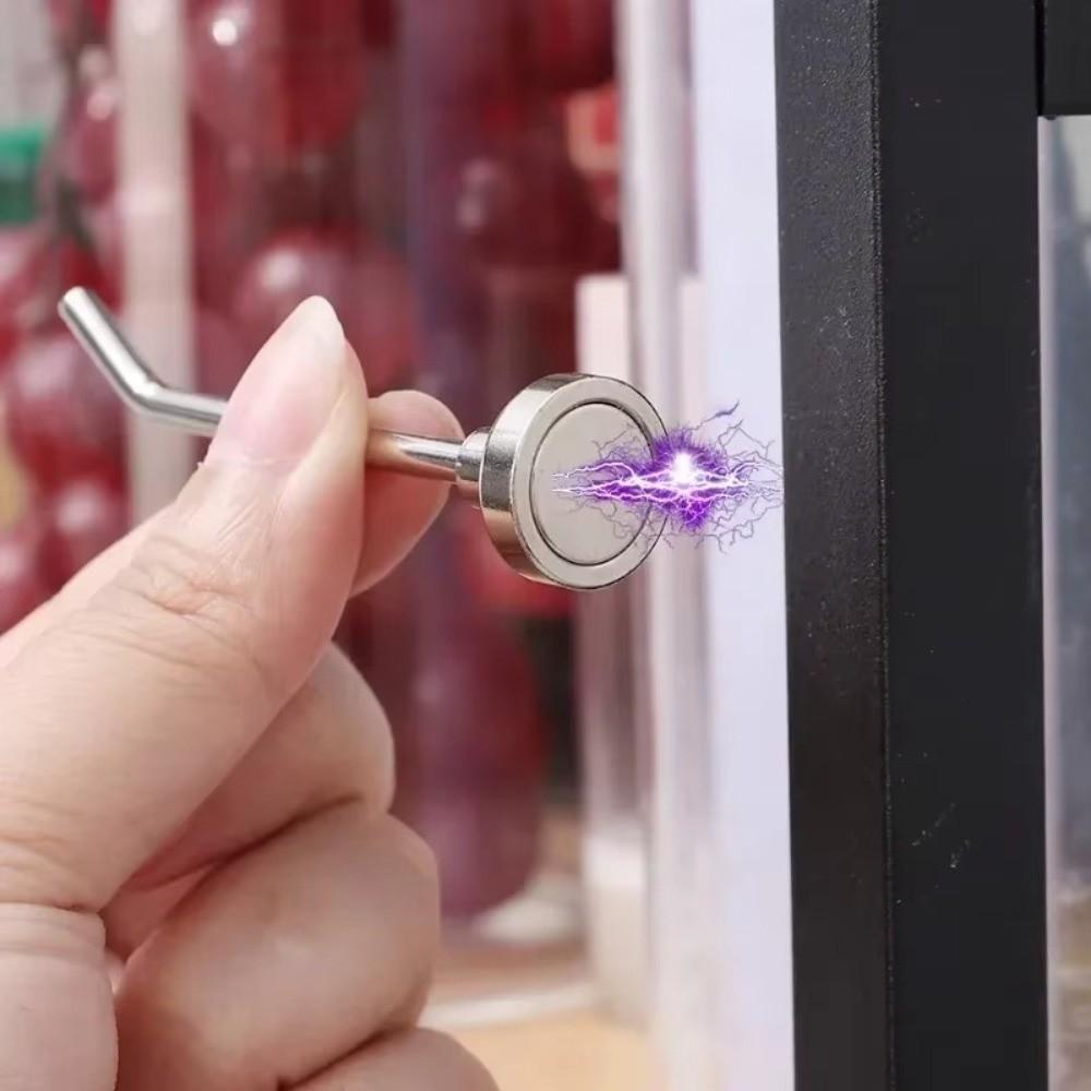 1/5PCS Wall-mounted Metal Strong Magnetic Hook Magnet Holder  Kitchen Bathroom Accessories